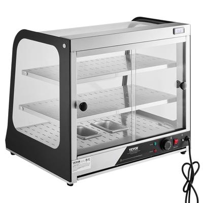 Buffetzubehör mieten & vermieten - 111 L Speisenwärmer 2-stufig kommerziell 850 W Speisenwärmer mit gehärtetem Glas und Dampfheizung in Elsdorf (Rheinland)
