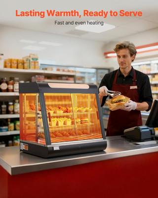 Buffetzubehör mieten & vermieten - Warmhaltevitrine 100 L Wärmetheke 3-stöckig 1200 W Warmhaltetheke 30–85 °C Speisenwärmer LED in Elsdorf (Rheinland)