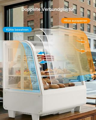 Kühlschrank mieten & vermieten - Kühlvitrine 100 L kompakte Kühltheke Tortenvitrine mit LED-Beleuchtung digitale Temperaturregelung in Elsdorf (Rheinland)