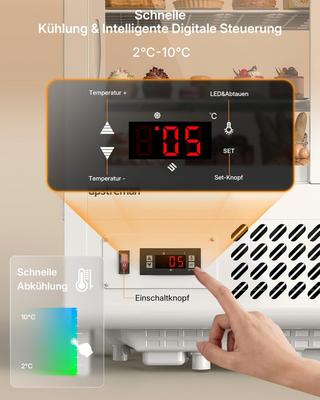 Kühlschrank mieten & vermieten - Kühlvitrine 100 L kompakte Kühltheke Tortenvitrine mit LED-Beleuchtung digitale Temperaturregelung in Elsdorf (Rheinland)