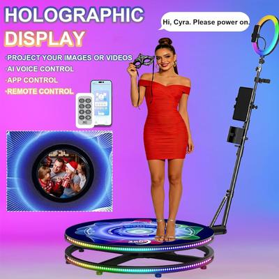 Fotobox mieten & vermieten - Foto-Drehteller 360°-Fotokabine mit holografischem Display KI-Sprach-App-Fernbedienung automatisch in Elsdorf (Rheinland)