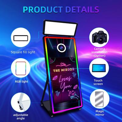 Fotobox mieten & vermieten - Magic Mirror DSLR Fotoautomat mit Kamera Ringlicht & Flightcase + 21,5“ Touchscreen Selfie-Fotobooth in Elsdorf (Rheinland)