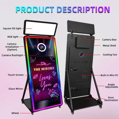 Fotobox mieten & vermieten - Magic Mirror DSLR Fotoautomat mit Kamera Ringlicht & Flightcase + 21,5“ Touchscreen Selfie-Fotobooth in Elsdorf (Rheinland)