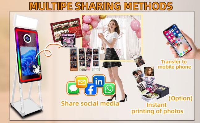 Fotobox mieten & vermieten - Magic Mirror Photobooth 65 Zoll mit 43 Zoll Touchscreen Foto Spiegel Machine Selfie Spiegel Fotoboot in Elsdorf (Rheinland)