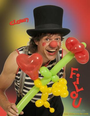 Clown mieten & vermieten - Clown Filou`s bunte Luftballonwelt in Nierstein