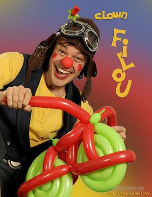 Clown mieten & vermieten - Filou clownesk-dynamisch-bremsenlos in Nierstein