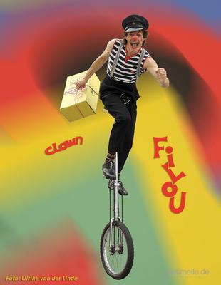 Clown mieten & vermieten - Filou clownesk-dynamisch-bremsenlos in Nierstein