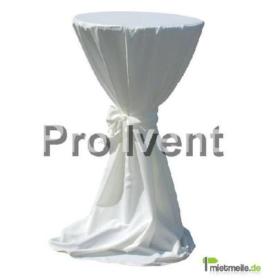 Stehtischhussen mieten & vermieten - Hussen, Stehtischhussen für 80 cm Tischplatte in Herdecke