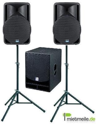 Tontechnik mieten & vermieten - Tonanlage Komplett SET / dB / 1,4 kW RMS / SET in Rastatt