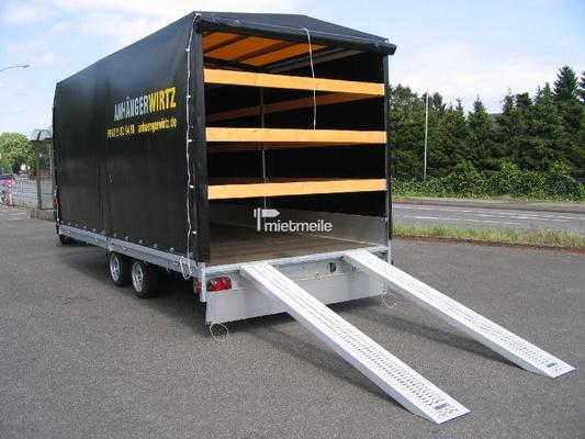 Planenanhänger mieten & vermieten - KFZ Transporter geschlossen mit Plane 5m 3,5t in Grevenbroich