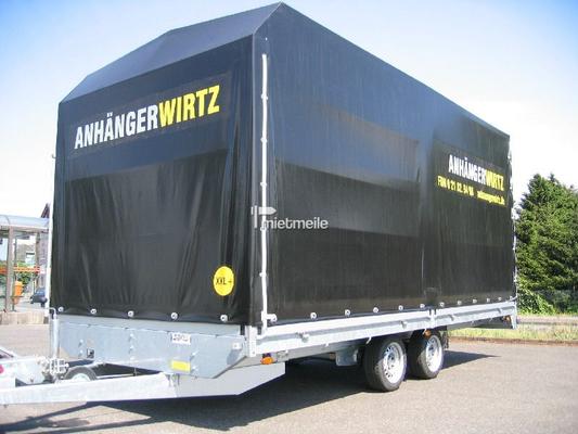 Planenanhänger mieten & vermieten - KFZ Transporter geschlossen mit Plane 5m 3,5t in Grevenbroich