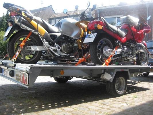 Motorradanhänger mieten & vermieten - Transporter für 3 Motorräder, ankippbar in Grevenbroich